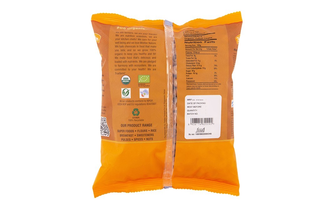 Truefarm Organic Kabuli Chana    Pack  500 grams